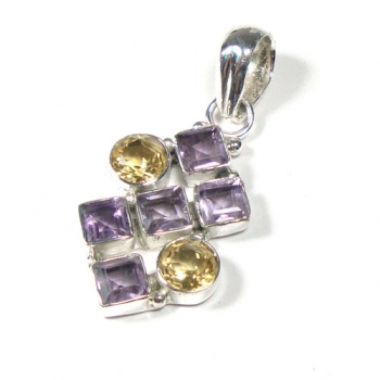 925 sterling silver best selling amethyst and citrine pendant jewelry
